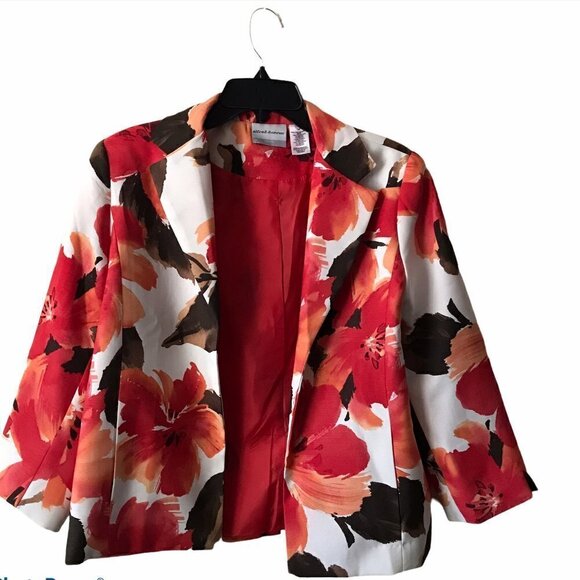 NWOT - Alfred Dunner Petite - Floral Blazer - Picture 1 of 16